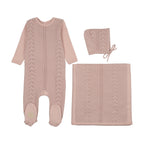 Cable Front Layette Set