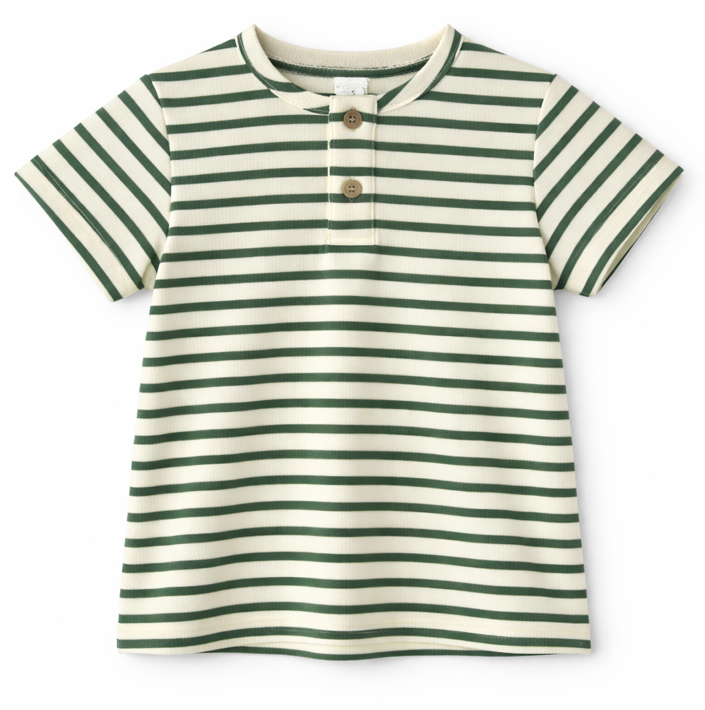 Belle Boys Short Sleeve Henley Tee