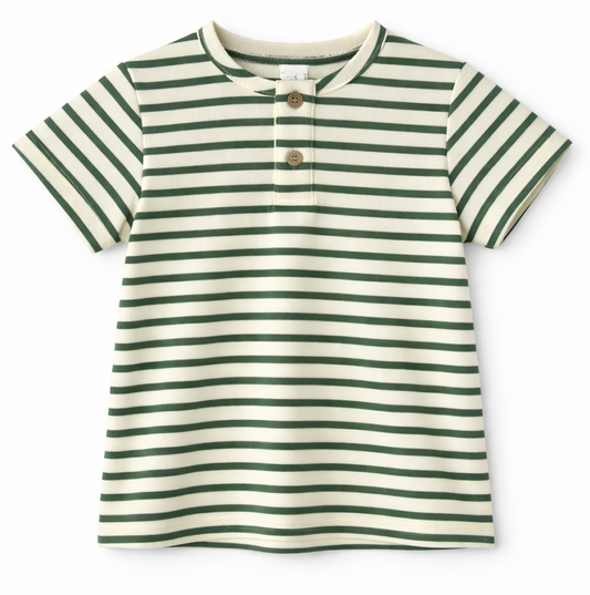 Belle Boys Short Sleeve Henley Tee