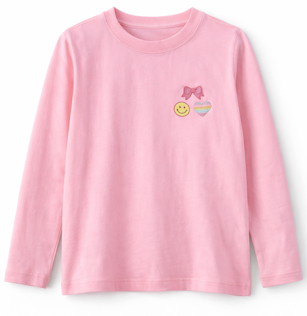 Belle Girls Long Sleeve Patch Tee