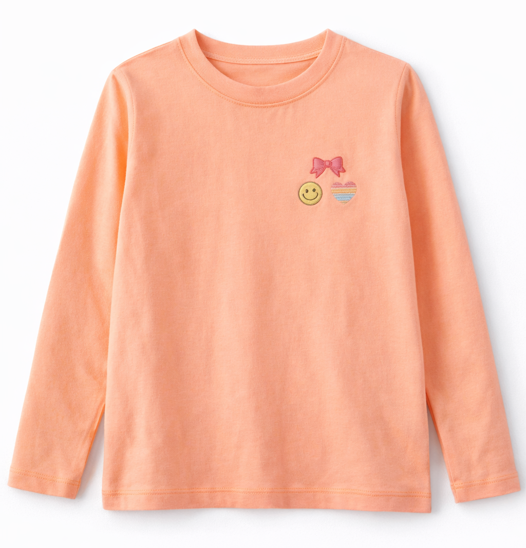 Belle Girls Long Sleeve Patch Tee