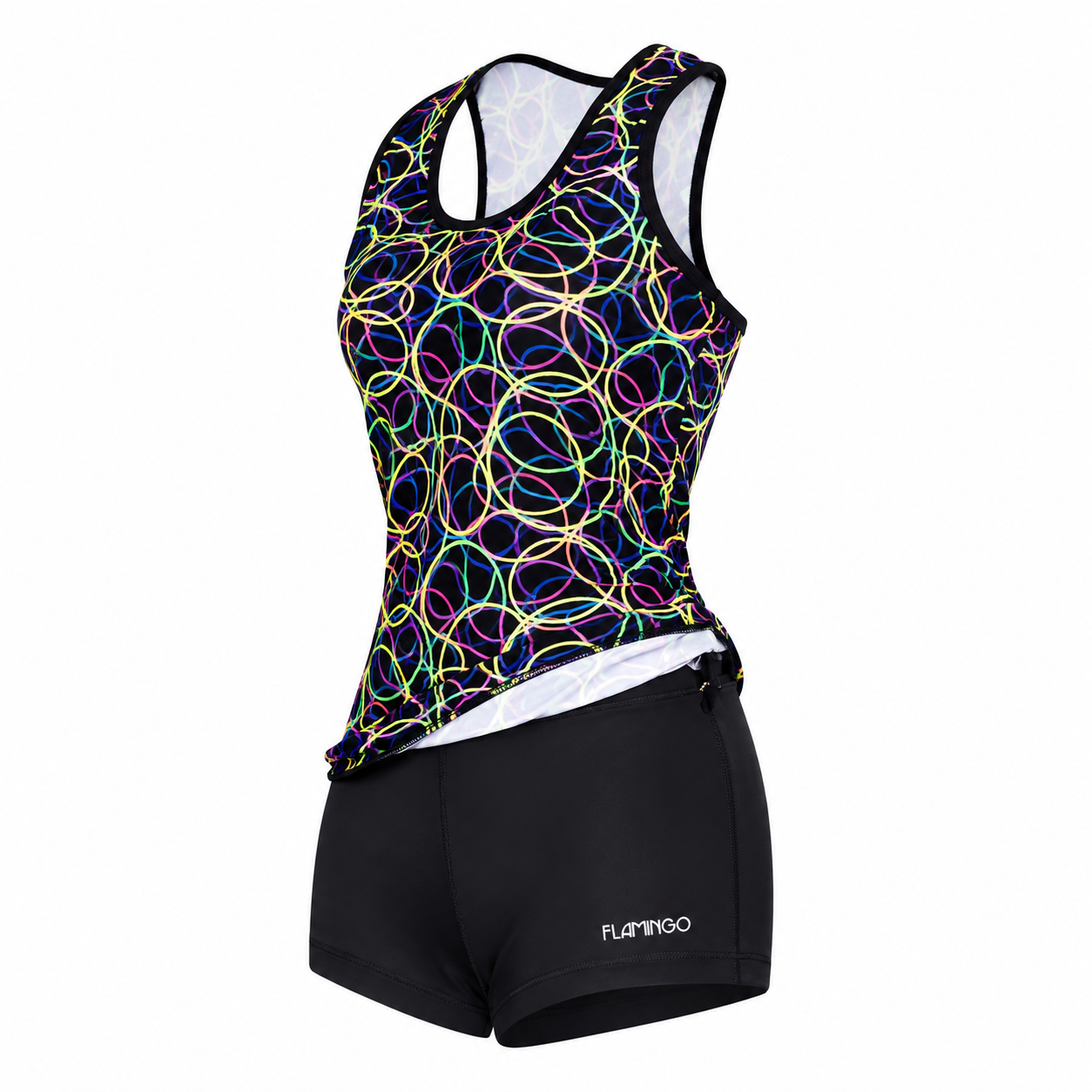 Flamingo Girls 2Z Set - Black/Multi Scribble