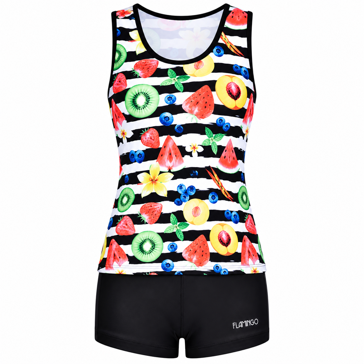 Flamingo Girls 2Z Set - Black/Multi Fruit