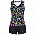 Flamingo Girls 2Z Set - Black/Multi Scribble