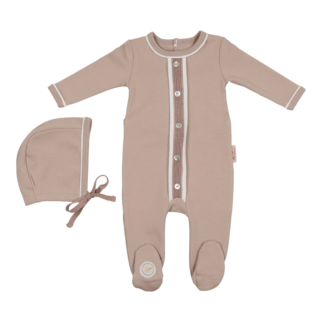 Dimple Dot Collection Footie + Hat