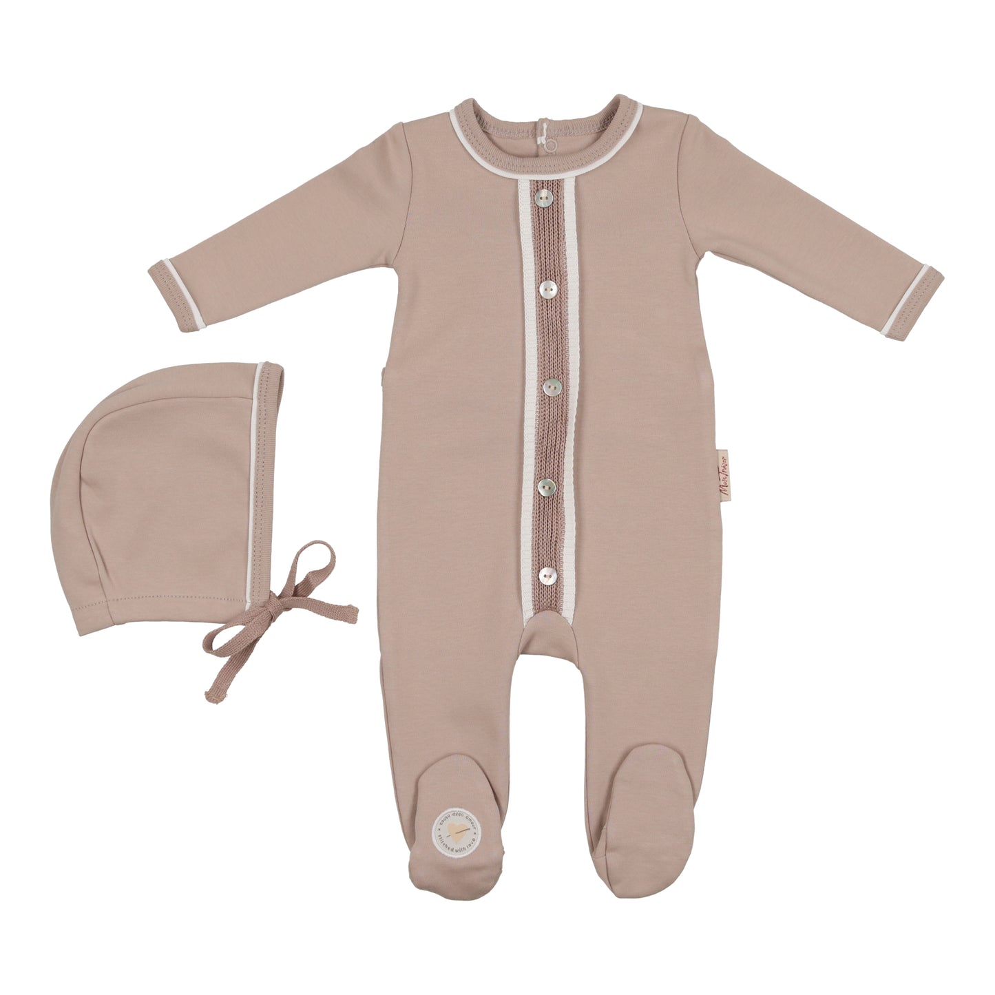 Dimple Dot Collection Footie + Hat