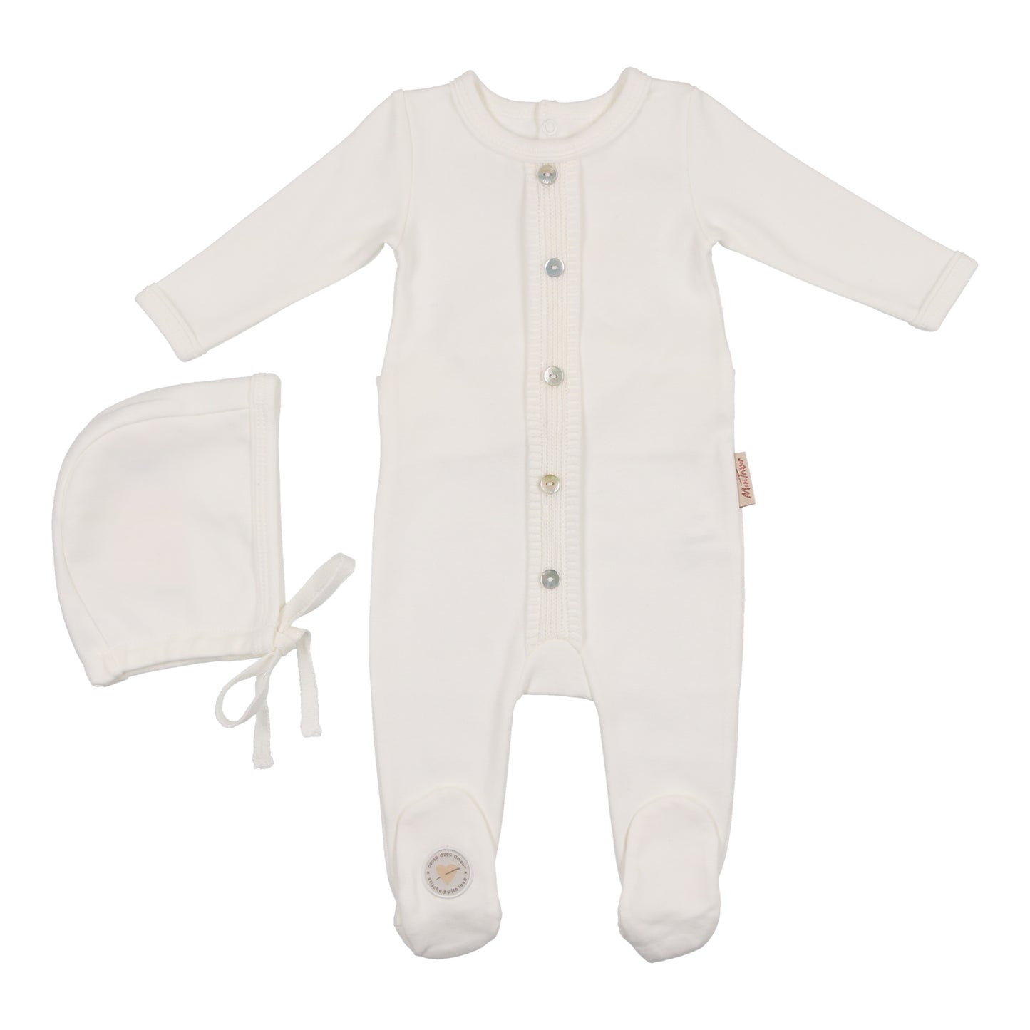 Dimple Dot Collection Footie + Hat