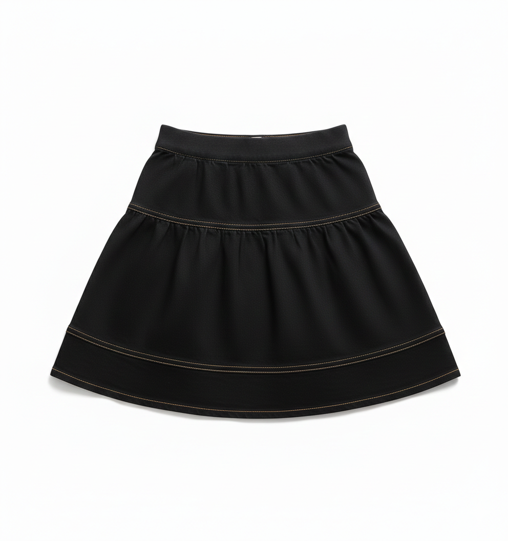 Belle Girls Seamed Denim Skirt