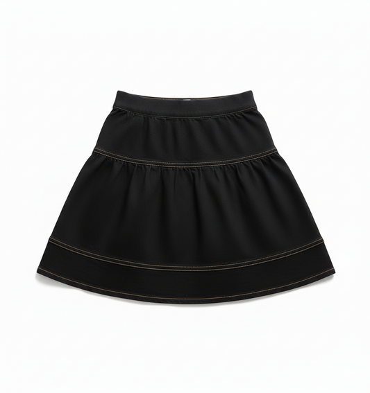 Belle Girls Seamed Denim Skirt