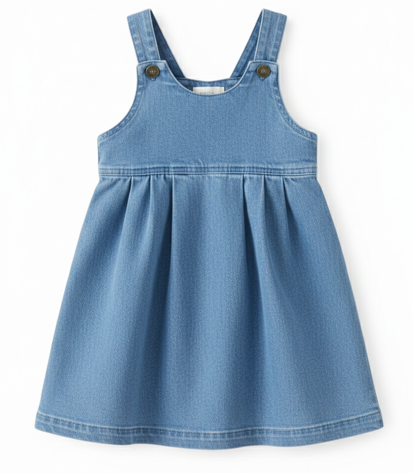 Belle Girls High-Waisted Denim Jumper