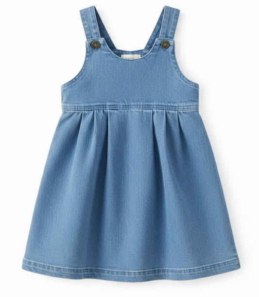 Belle Girls High-Waisted Denim Jumper