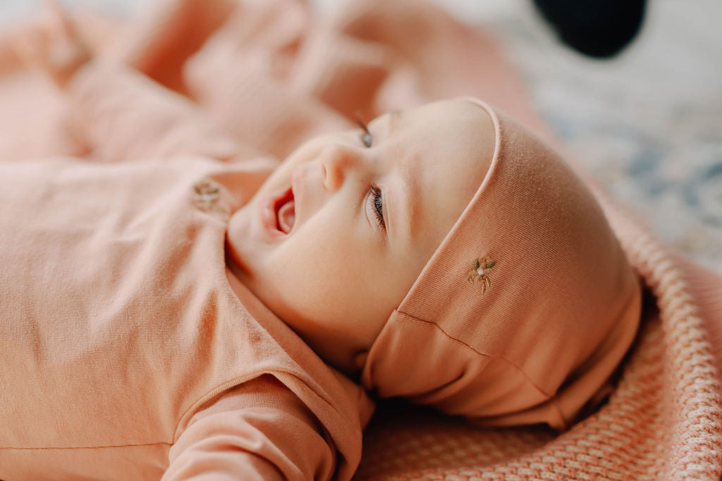 Ely's & co Bubble Knit Mauve Blanket