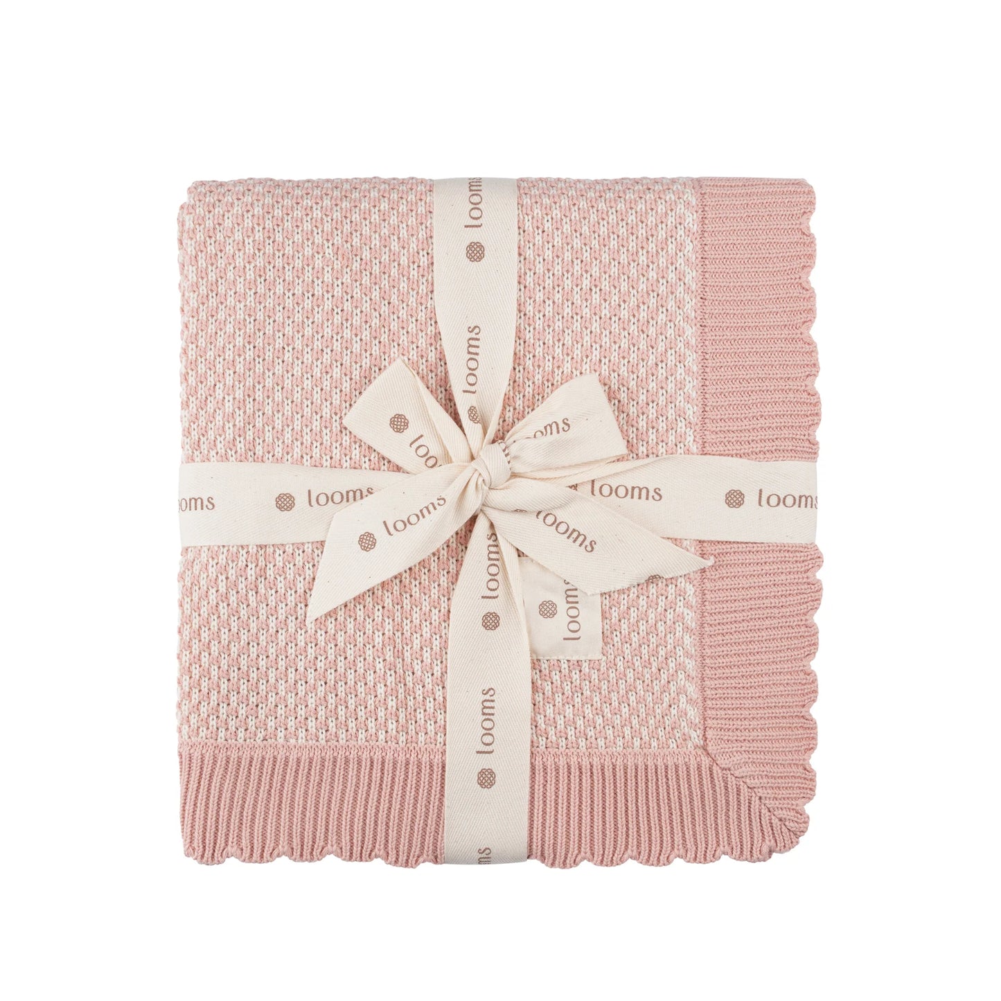 Ely's & co Bubble Knit Mauve Blanket