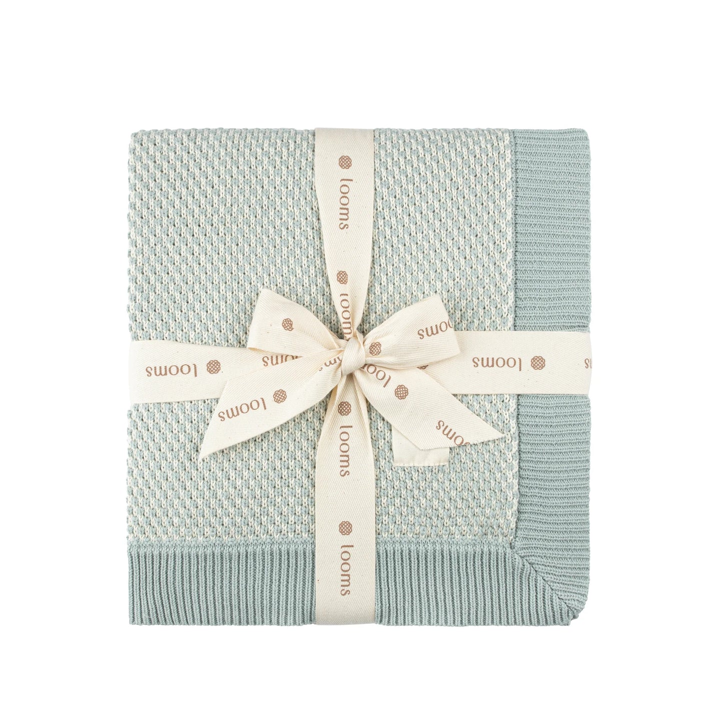 Ely's & co Bubble Knit Blue Blanket