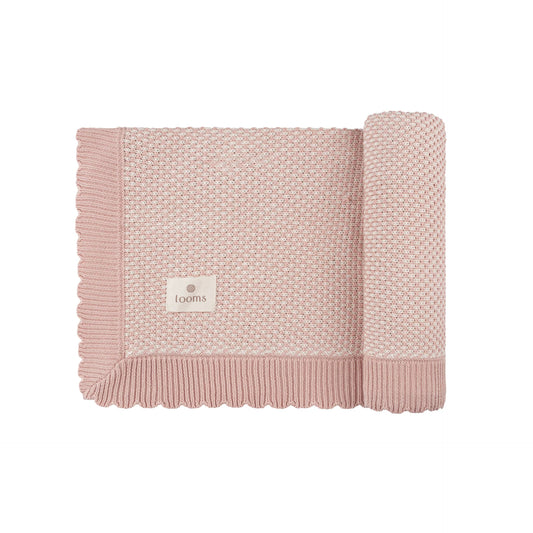 Ely's & co Bubble Knit Mauve Blanket