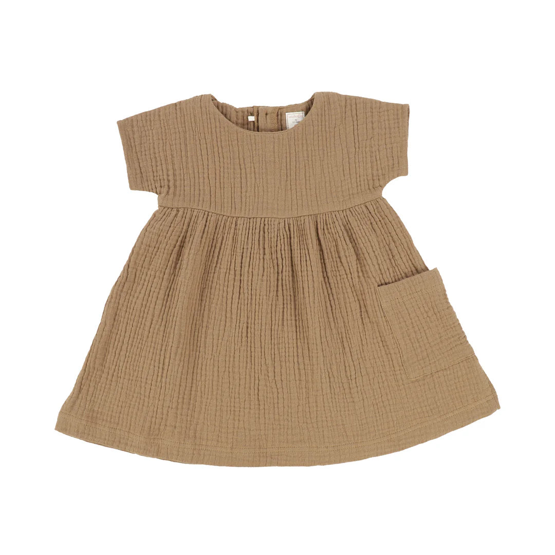Gauze Dress Three Quarter Sleeve