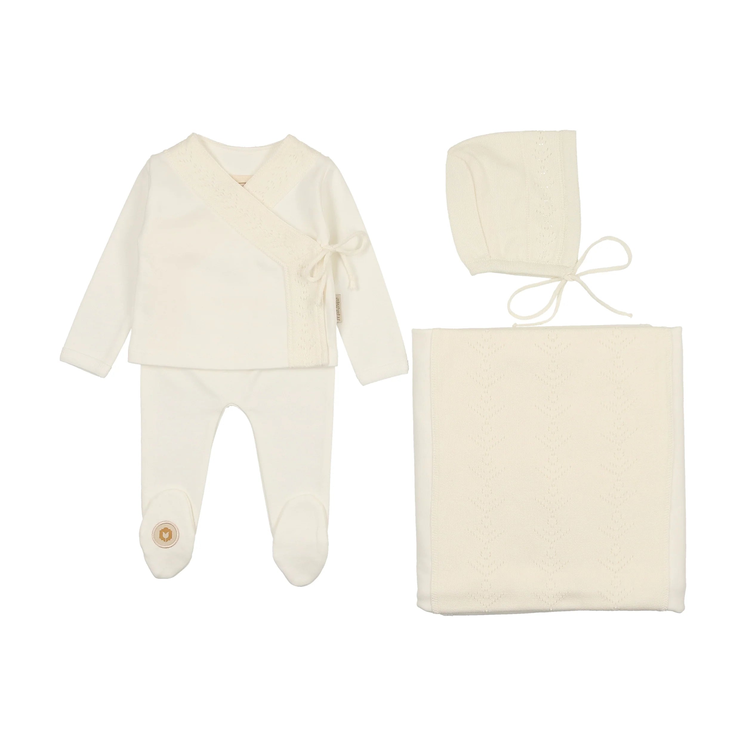 Pointelle Twist Collection Layette Set