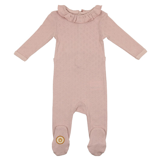 Ruffled Pointelle Footie