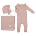 Ruffled Pointelle Layette Set