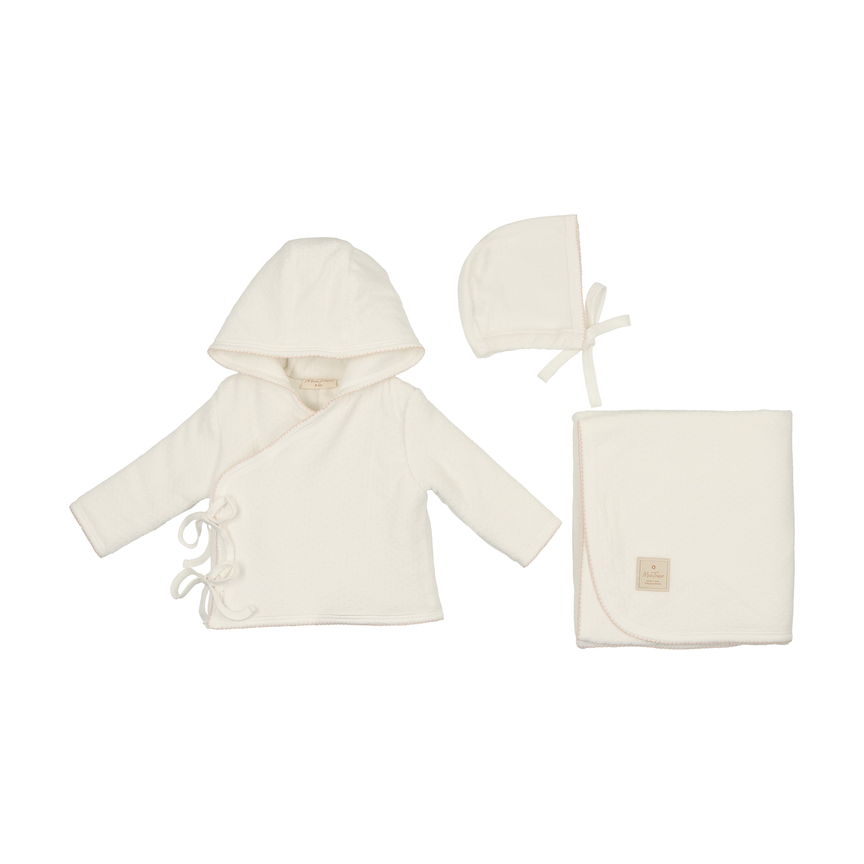 Scallop Wrap Jacket Layette Set