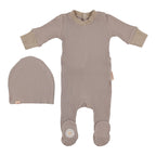 Terry Trimmed Collection Footie + Hat