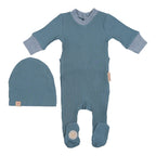 Terry Trimmed Collection Footie + Hat