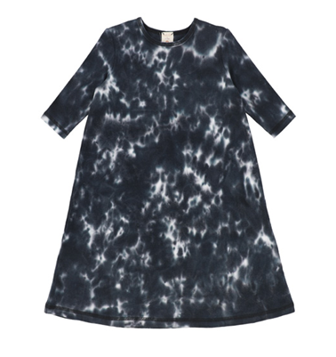 Watercolor Three Quarter Sleeve Dress