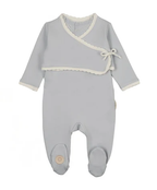 Scalloped Wrap Cardigan Footie
