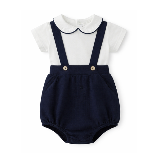 Belle Baby Boys Peter Pan Onesie + Romper Set