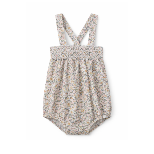 Belle Baby Girls Smocked Floral Romper