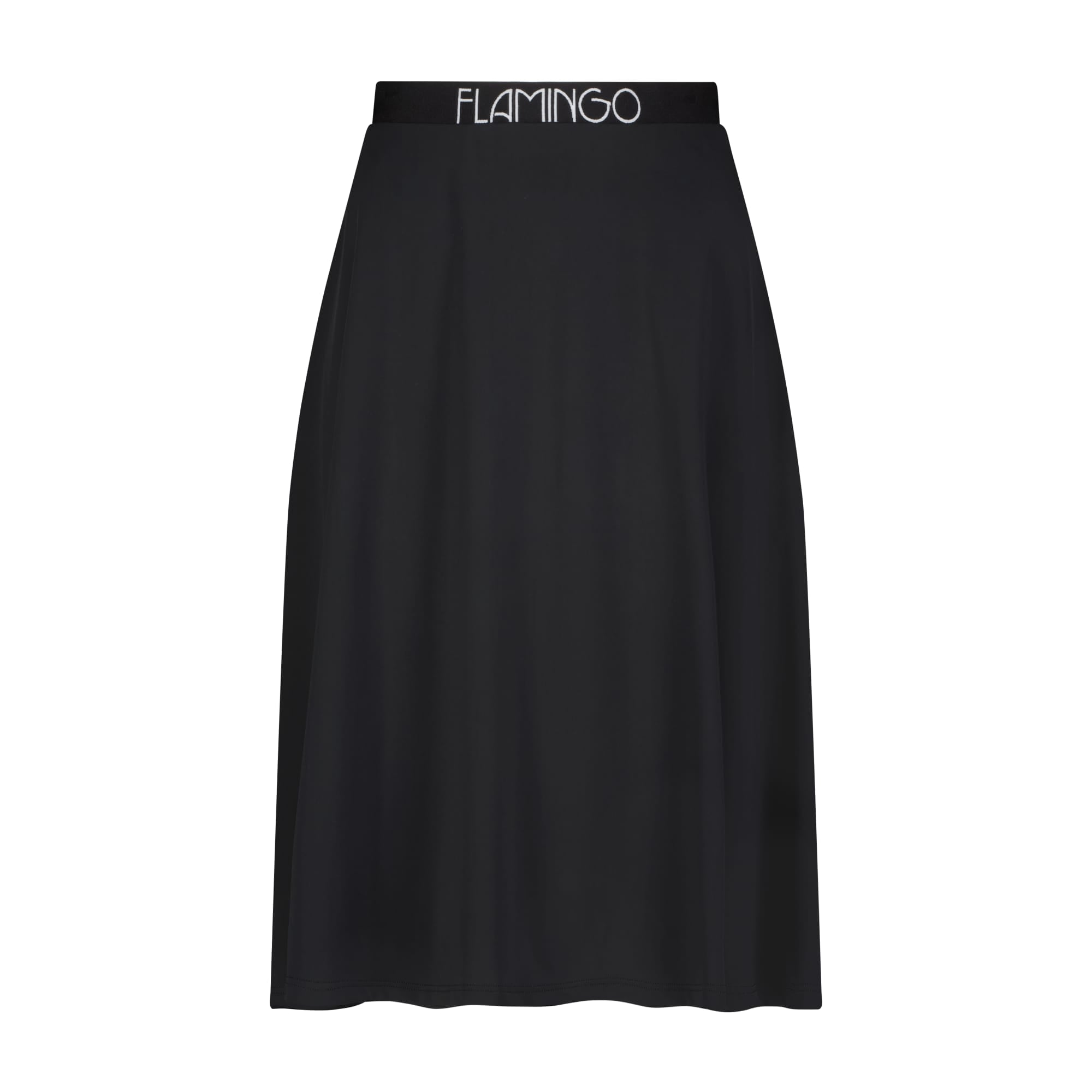 Flamingo Flair Skirt - Black 25"