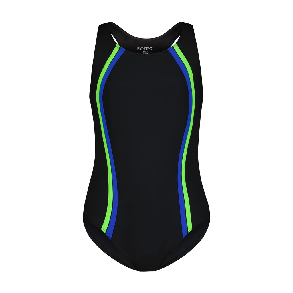 Flamingo Teen One Piece BK Vertical - Neon/RYL