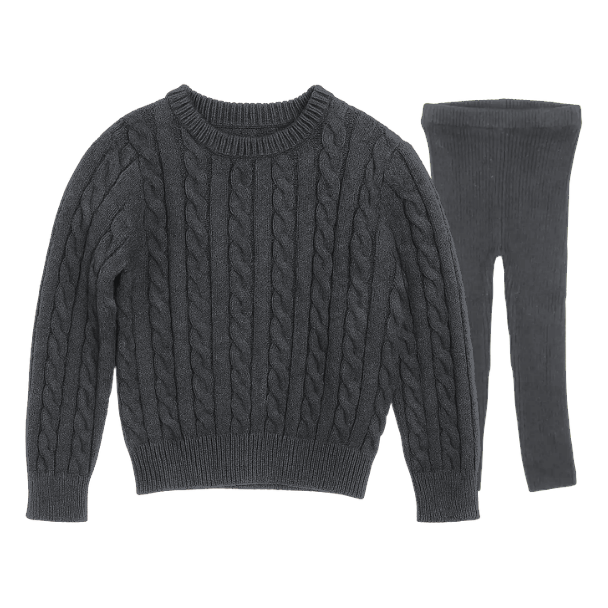 Baby Boy Cable Knit Sweater with Knit Leggings