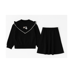 Big Girl V-Ruffle Sweatshirt & Skirt Set