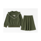 Big Girl V-Ruffle Sweatshirt & Skirt Set