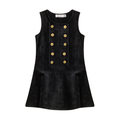 Girl Gold Button Velvet Jumper