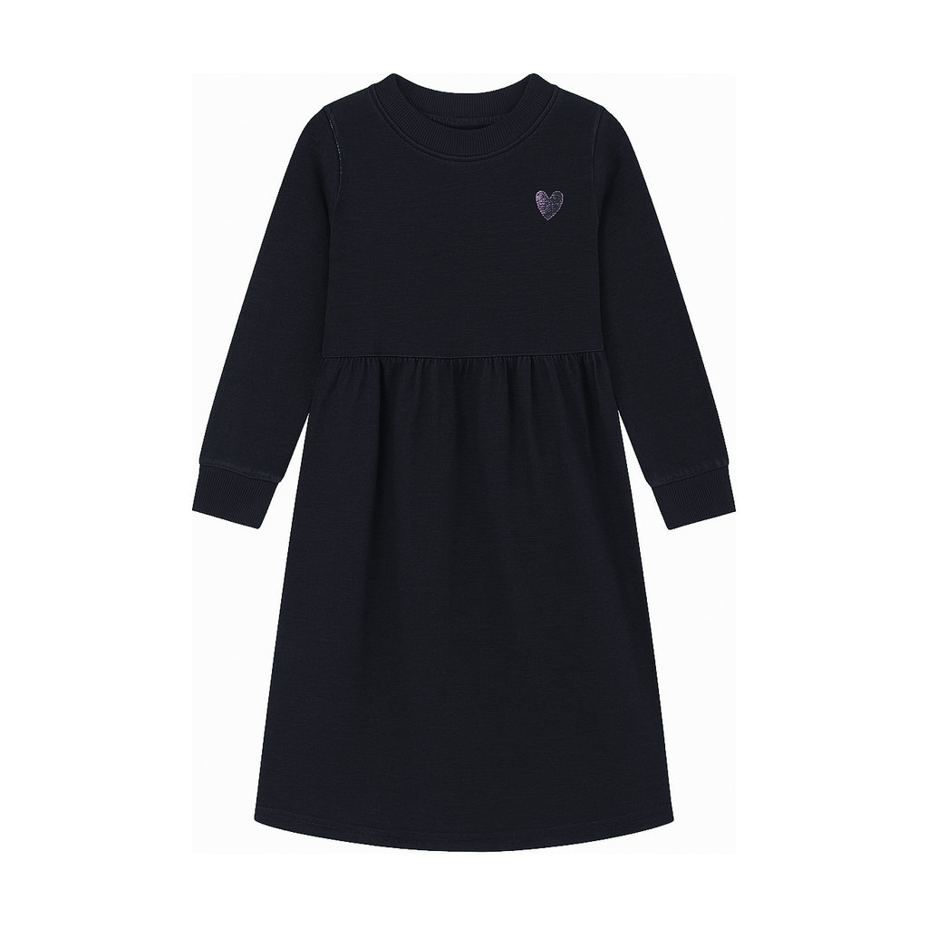 Girls Denim Heart Dress