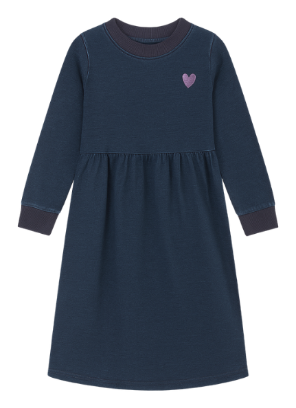 Girls Denim Heart Dress