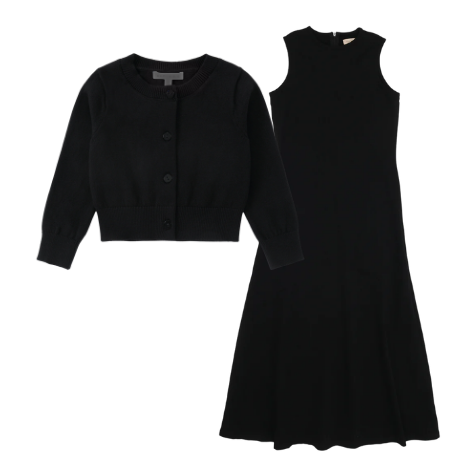 Girls Velour Maxi Jumper & Cardigan Set
