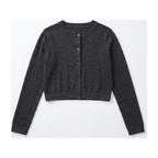 Little Girl Cable Knit Cardigan & Blouse Set with Suspender Knit Skirt