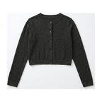 Little Girl Cable Knit Cardigan & Blouse Set with Suspender Knit Skirt