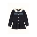 Little Girl Fair Isle Cardigan with Pleated Jumper