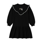 Little Girl V-Ruffle Sweatshirt Dress