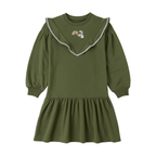 Little Girl V-Ruffle Sweatshirt Dress