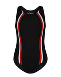 Flamingo Girls One Piece Bathing Suit - Black/Red